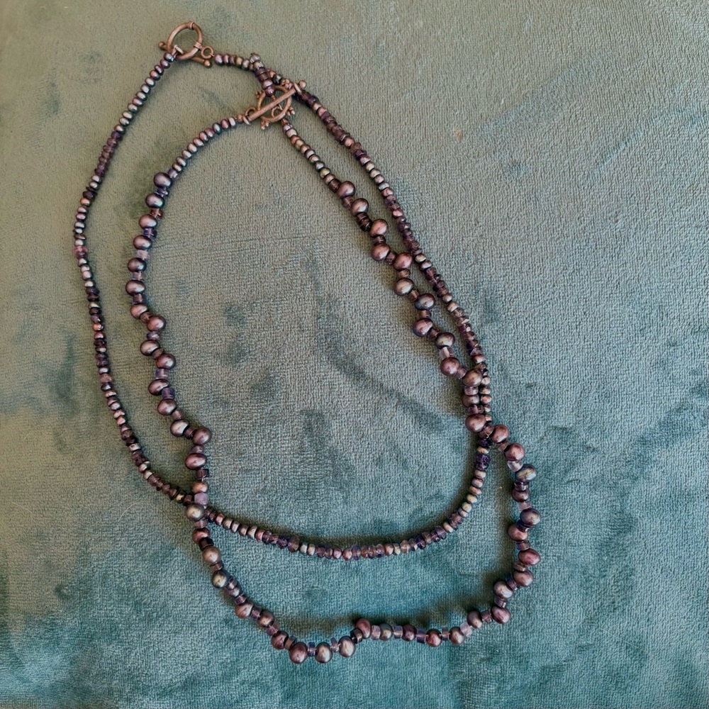 Genuine Pearl & Labradorite Necklace set